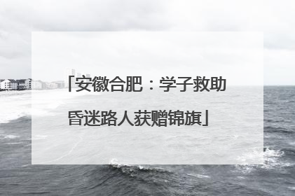 安徽合肥：学子救助昏迷路人获赠锦旗