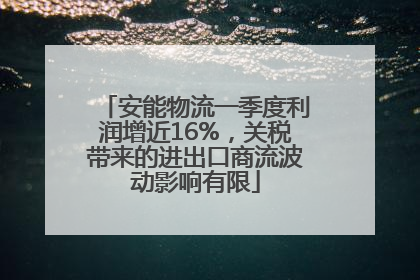 安能物流一季度利润增近16%，关税带来的进出口商流波动影响有限
