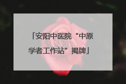 安阳中医院“中原学者工作站”揭牌