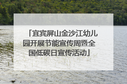 宜宾屏山金沙江幼儿园开展节能宣传周暨全国低碳日宣传活动