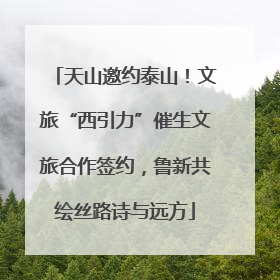 天山邀约泰山！文旅“西引力”催生文旅合作签约，鲁新共绘丝路诗与远方