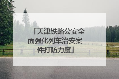 天津铁路公安全面强化列车治安案件打防力度