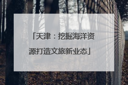 天津：挖掘海洋资源打造文旅新业态