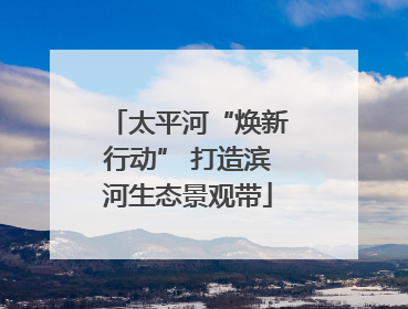 太平河“焕新行动” 打造滨河生态景观带