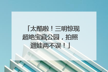 太酷啦！三明惊现超绝宝藏公园，拍照遛娃两不误！