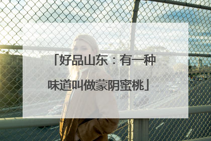 好品山东：有一种味道叫做蒙阴蜜桃