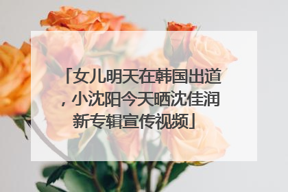 女儿明天在韩国出道，小沈阳今天晒沈佳润新专辑宣传视频