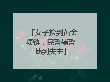 女子捡到黄金项链，民警辅警找到失主