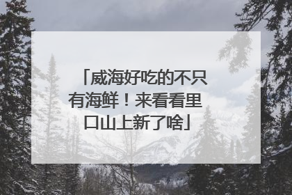 威海好吃的不只有海鲜！来看看里口山上新了啥