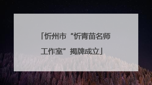 忻州市“忻青苗名师工作室”揭牌成立