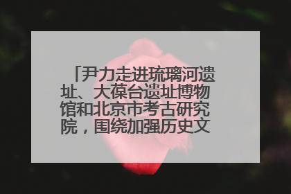 尹力走进琉璃河遗址、大葆台遗址博物馆和北京市考古研究院，围绕加强历史文化名城保护调研
