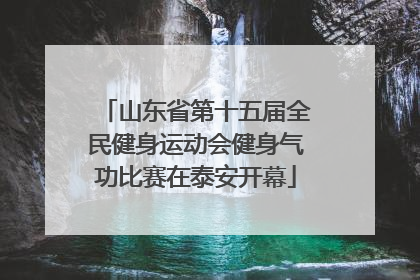 山东省第十五届全民健身运动会健身气功比赛在泰安开幕