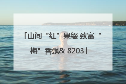 山间“红”果缀 致富“梅”香飘& 8203