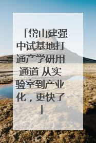 岱山建强中试基地打通产学研用通道 从实验室到产业化，更快了