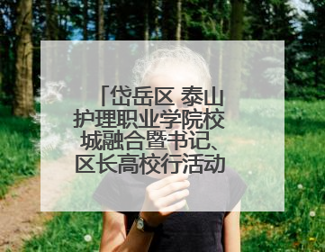 岱岳区 泰山护理职业学院校城融合暨书记、区长高校行活动在泰安举行