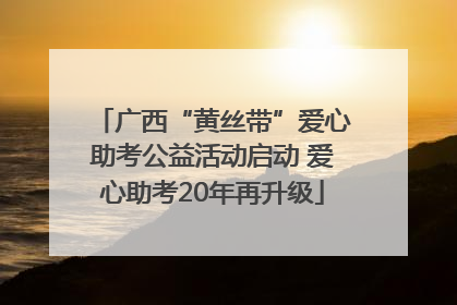 广西“黄丝带”爱心助考公益活动启动 爱心助考20年再升级