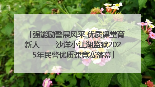 强能励警展风采 优质课堂育新人——沙洋小江湖监狱2025年民警优质课竞赛落幕