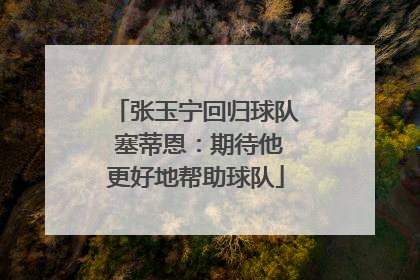 张玉宁回归球队 塞蒂恩：期待他更好地帮助球队