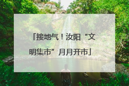 接地气！汝阳“文明集市”月月开市