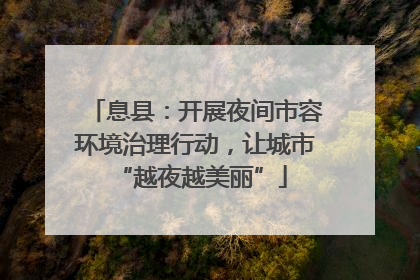 息县：开展夜间市容环境治理行动，让城市 “越夜越美丽”