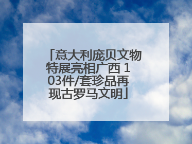 意大利庞贝文物特展亮相广西 103件/套珍品再现古罗马文明