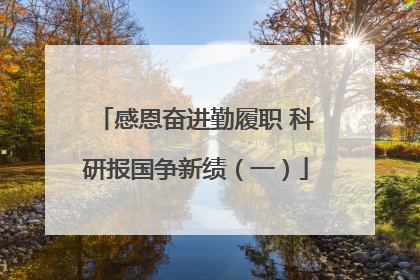 感恩奋进勤履职 科研报国争新绩（一）