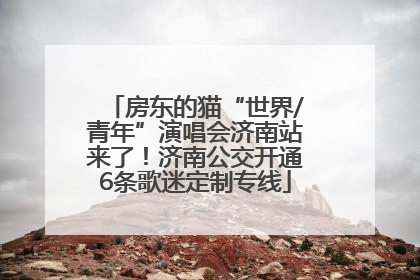 房东的猫“世界/青年”演唱会济南站来了！济南公交开通6条歌迷定制专线