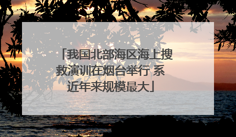 我国北部海区海上搜救演训在烟台举行 系近年来规模最大