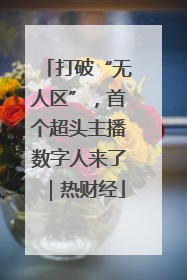 打破“无人区”，首个超头主播数字人来了｜热财经