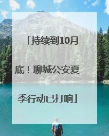 持续到10月底！聊城公安夏季行动已打响