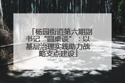 杨园街道第六期副书记“圆桌谈”：以基层治理实践助力战略支点建设