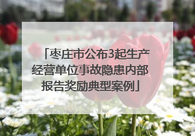 枣庄市公布3起生产经营单位事故隐患内部报告奖励典型案例