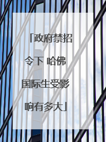 政府禁招令下 哈佛国际生受影响有多大