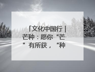 文化中国行｜芒种：愿你“芒”有所获，“种”有所得