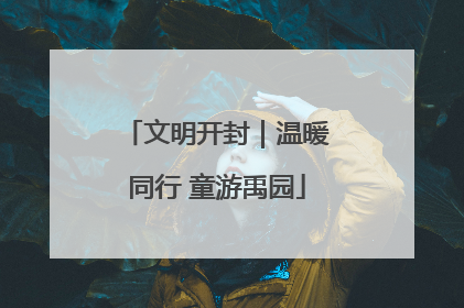 文明开封｜温暖同行 童游禹园