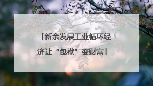 新余发展工业循环经济让“包袱”变财富
