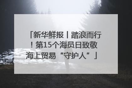 新华鲜报丨踏浪而行！第15个海员日致敬海上贸易“守护人”