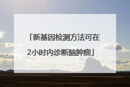 新基因检测方法可在2小时内诊断脑肿瘤
