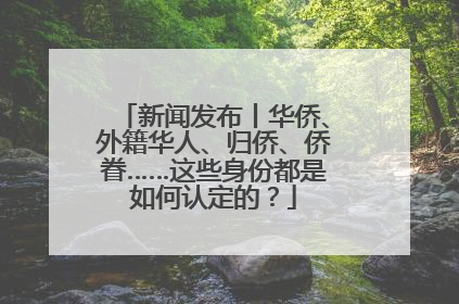 新闻发布丨华侨、外籍华人、归侨、侨眷……这些身份都是如何认定的？