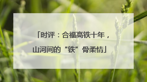 时评：合福高铁十年，山河间的“铁”骨柔情