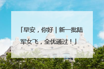 早安，你好｜新一批陆军女飞，全优通过！