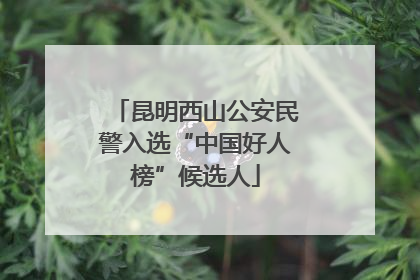 昆明西山公安民警入选“中国好人榜”候选人