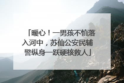 暖心！一男孩不慎落入河中，苏仙公安民辅警纵身一跃硬核救人