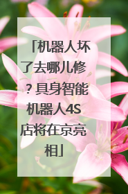 机器人坏了去哪儿修？具身智能机器人4S店将在京亮相