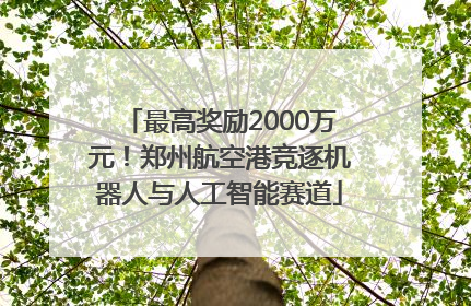 最高奖励2000万元！郑州航空港竞逐机器人与人工智能赛道