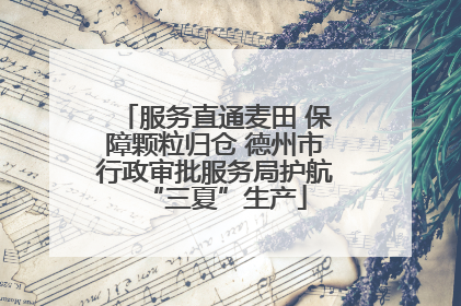 服务直通麦田 保障颗粒归仓 德州市行政审批服务局护航“三夏”生产