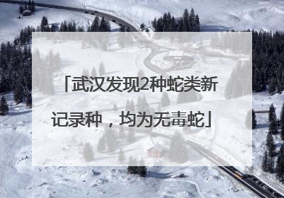 武汉发现2种蛇类新记录种，均为无毒蛇