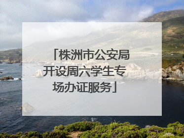 株洲市公安局开设周六学生专场办证服务