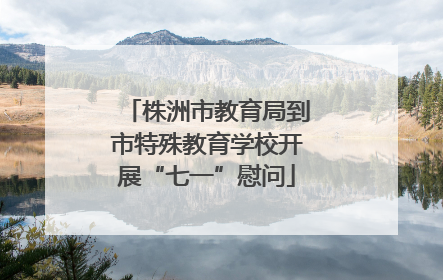 株洲市教育局到市特殊教育学校开展“七一”慰问