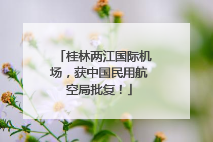 桂林两江国际机场，获中国民用航空局批复！